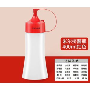 400Ml Knijpfles Commerciële Wees-Mouthed Saus Tomaat Salade Honing Container