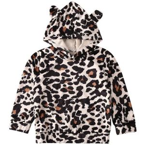 Herfst Baby Meisje Jongen Bovenkleding Luipaard Patroon Toevallige Lange Mouw Hoodie Jas Outfits Tops Hots