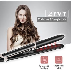 2 In 1 Professionele Stijltang Vier-Gear Temperatuur Aanpassing Keramische Kleine Power 35W Fast Verwarming Curler Voor vrouwen