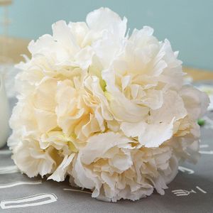 Meldel Zijde Pioen Hortensia 7 Hoofden Boeket Kunstmatige Bruiloft Bruidsboeket Bloem Voor Home Party Tafel Muur Indoor Decoratie