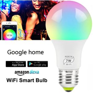 4.5/7W WiFi Smart LED Lamp E27 Andriod 2.3 of IOS8.0 Wifi APP Afstandsbediening Kleurtemperatuur/ RGBW Timing Light Bulb Lamp Thuis