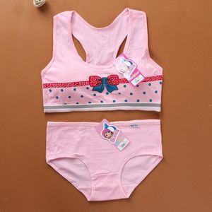 Tiener Meisjes Bh Set Puur Katoen Puberteit Ondergoed Vest Tiener Kinderen Beha Katoen Vier Seizoenen KF941