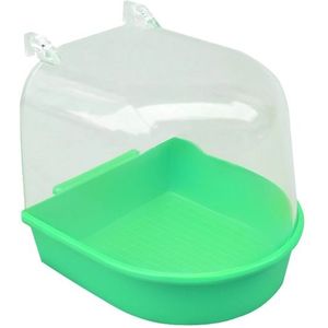 1Pc Plastic Vogel Water Bad Doos Bad Papegaai Voor Parkiet Dwergpapegaai Vogel Huisdier Kooi Opknoping Kom Parkiet Vogelbad #15