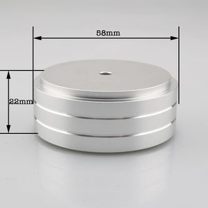 58X22Mm Solid Volledige Aluminium Speaker Amp Turntable Recorder Isolatie Voet Spike Floor Base Pad Chassis Voeten Stand kegel Hifi Diy