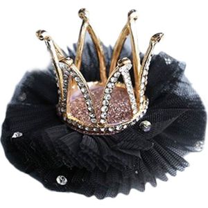 Kinderen Kidds Meisje Prinses Strass Crystal Lace Crown Haarspeld Clip Stijl Decoratie Accessoire