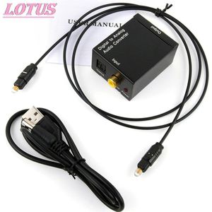 Coaxiale Audio Decoder Versterker Draagbare 3.5Mm Jack Optische Digitale-Analoog Audio Auxiliary Rca L/R digitale Spdif Converter