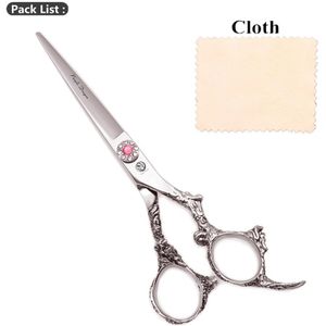 Haar Schaar Regenboog Paarse Draak 6 "Japan 440C 9005 # Kapper Dunner Schaar Kapper Kappers Schaar Haar Snijden Schaar