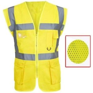 Fİlelİ Reflektörlü Sari Mühendİs Type Waarschuwing Jas Geel Reflector Stimulerende Geel Waarschuwing Vest