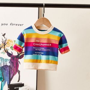 Herfst Peuter Baby Meisjes Kids Sweatshirts Tops Lange Mouw Regenboog T-shirt Sweatshirt Kleding Outfit 0-3y