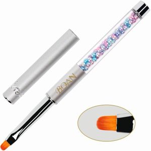 Bqan Zilveren Staaf Kleur Kralen Nail Brush Uv Gel Liner Schilderij Pen Acryl Tekening Borstel Gradiënt Nail Art Manicure Gereedschap