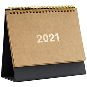 Eenvoudige Zwart Wit Serie Desktop Kalender Dual Dagelijkse Schema Tafel Planner Jaarlijks Agenda Organisator Kantoorbenodigdheden