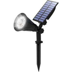 T-SUNRISE Zonne-energie 4/7 Led Lamp Verstelbare Solar Spotlight In De Grond IP65 Waterdicht Landschap Wandlamp Buitenverlichting