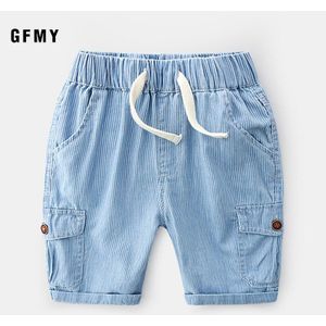 Gfmy Zomer Streep Leisure Pocket Decoratie Jongen Korte Broek 18M Comfort Denim Stof Baby Korte Broek