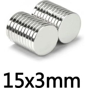 10/20/50Pcs 15X3 Mm Zoeken Kleine Magneet Diameter 15Mm X 3 Mm Bulk kleine Ronde Magnetische 15X3 Mm Neodymium Disc Magneten 15*3 Mm