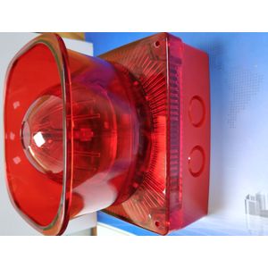 Waterdichte Conventionele Fire Alarm Horn Strobe Flash En Licht SirenDC24V Outdoor Geluid Alarm In Vierkante Vorm