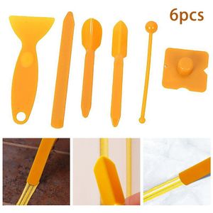 6Pcs Window Deur Kit Spreader Spatel Schraper Cement Kalefateren Removal Tool Afwerking Kit Grout Kit Breeuwen Kit Tool