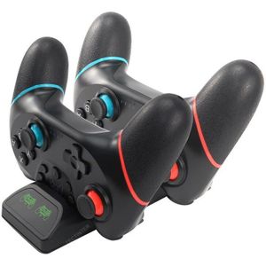 Dual Charger Voor Ns Voor Schakelaar Pro Draadloze Gamepad Controller Joystick Charging Dock Stand Station Voor Schakelaar Pro Accessoires