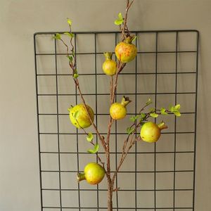 96Cm 6 Hoofd Granaatappel Kunstmatige Fruit Takken Voor Thuis Bruiloft Kerstboom Krans Hotel Decoratie