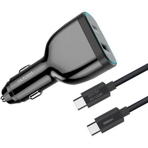 Ferising 2 Poort 83W Super Snelle Auto-oplader, 1 Poort Usb C Pd/Pps 65W/45W 20V Adapter QC3.0/Afc/FCP18W Voor Telefoons En Laptops