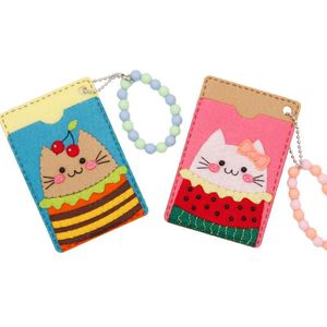 2 Stks/set Diy Kat Stijl Vilt Kaarthouder Handig Naaien Vrouwen Id Pocket Bank Credit Card Case Vilt Diy materiaal Pakket