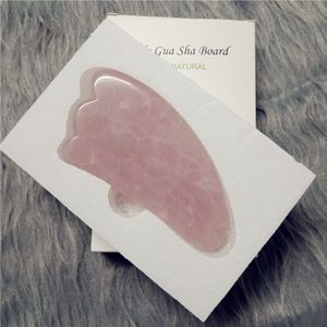 Jade Gua Sha Schraper Board Massage Rozenkwarts Jade Guasha Steen Voor Gezicht Hals Skin Lifting Rimpel Remover Massage gereedschap
