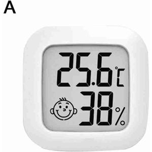 1Pc Wit Roze Groen Indoor Thermometer Digitale Lcd Temperatuur Sensor Vochtigheid Meter Thermometer Babykamer Hygrometer Gauge