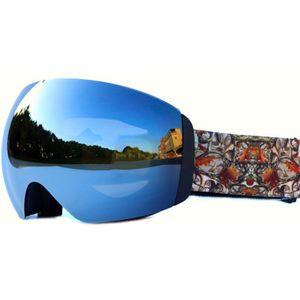 Double Layer Gepolariseerde Lens Ski Bril Anti-Fog UV400 Skiën Snowboard Bril Mannen Vrouwen Ski Bril Brillen Geval
