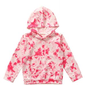 Meisje Hoodie, baby 'S Met Lange Mouwen Trui Tie Dye Trekkoord Trui Herfst Top Voor Kinderen 2-7T