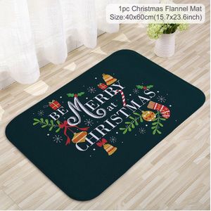 Qifu Vrolijk Kerstfeest Decoratie Deurmat Kerstman Printing Flanel Vloer Mat Antislip Mat Kerst Home Decoratie Deur Mat