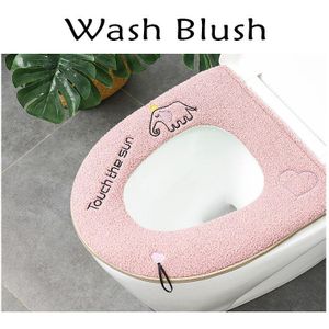 Toiletpot Wc Kussen Rits Soort Doek Seat PU Cover Soft Pads Flush Deksel Mat