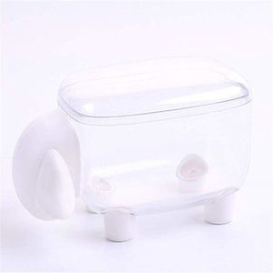 Transparante Schapen Opslagtank Plastic Stofdicht Desktop Tandenstoker Doos Wattenstaafje Papier Clips Desktop Opbergbox