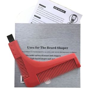 Baard Styling Kam mannen Draagbare Eenvoudige Praktische Baard Styling Template Kammen Vormen Gereedschap Baard Kam Scheren Kam