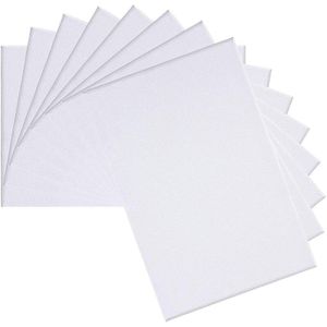 8 Pack Kunstenaar Canvas Witte Katoenen Canvas Creatieve Blank Schilderij Panelen Schilderen Canvas Pack Voor Schilderen