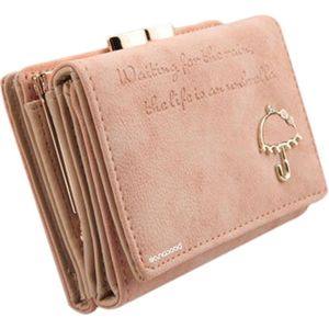 Mode Vrouwen Paraplu Kunstleer Portemonnee Clutch Kaarthouder Korte Trifold Wallet