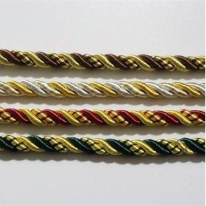 4 kleuren Twisted Touw Drie strengen van Koord voor Sofa Kussen Fauteuil Tas Decoratieve Accessoires 10mm diameter 1 baal 5 meter