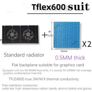 Voor Rtx 3090 3080 3070 Serie Grafische Kaart Vga Vram, aluminium Paneel + Dual Pwm Fan Cooling Cooler Gpu Backplate Geheugen Radiator