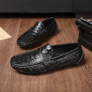 Lente Zomer Stijl Mannen Moccosins Koreaanse Stijl Lederen Schoenen Casual Schoenen Zwart En Wit Ademend Heren Schoenen Trend loafe