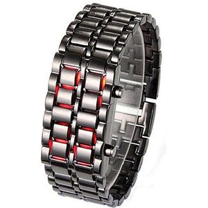 Led Digitale Horloge Mannen Mode Sport Rvs Retro Handen Ketting Mannen Kijken Horloges Mannelijke Klok Montre Femme