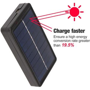 2W Portable Solar Charger Monocrystalline Solar Cell Solar Panel Camping Hiking Travel USB Solar Mobile Charger for Power Bank