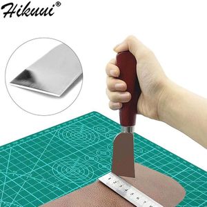 Lederen Trimmen Mes Lederen Carving Tools Incisie Craft Cutter Rand Mes Met Houten Handvat 35Mm Breedte