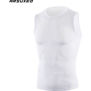 Arsuxeo Heren Zomer Fietsen Vest Running Walking Fiets Hemd Sneldrogend Mesh Mouwloze Sport Vest Ademend C55