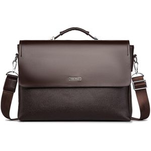 Handgemaakte Pu Lederen Aktetassen 14 ""Laptop Handtas Mannen Business Kantoor Crossbody Bag Messenger Schoudertassen Voor Mannen Japan stijl