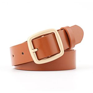 GOOWAIL Decorative Waist Strap Meatal Square Buckle Durable Waistband For Women Jeans All-match Waist Belt