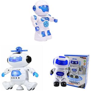 Kinderen Speelgoed Robot Neutrale Plastic Muziek Infrarood Glow Vocalization 360 Graden Cool Stunts Roterende Wiel