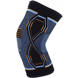 COYOCO 1 Pcs Sport Kniebrace Ondersteuning 8-vormige Blauw Oranje Patroon Kneepad Knie Warm voor Gewrichtspijn Opluchting en Letsel Herstel