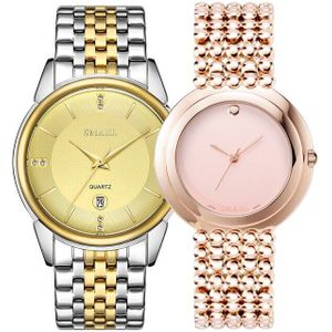 Smael Luxe Klassieke Horloges Set Voor Paar Gen Een Dame Waterdicht Casual Horloge Elegante 9026 1885M Quartz digitale Klok