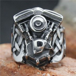 Cool 316L Rvs Biker Motor Ring Mens Motorcycle Biker Motor Ring