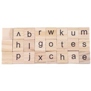 100 PCS Houten Engels Alfabet Puzzel Speelgoed DIY Cijfers Letters Puzzel Ontwikkelen Baby Intelligente Vroege Onderwijs Speelgoed voor kinderen
