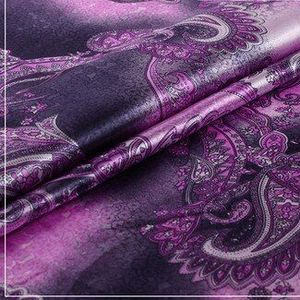 Gedrukt satijn meter retro bohemian stof kleding geschenkdoos decoratie jas voering stof sjaals sjaal diy doek
