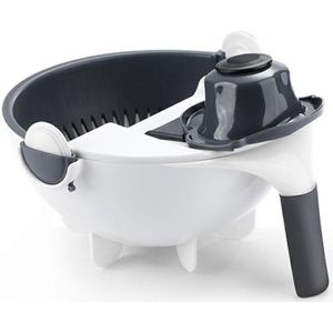9-In-1 Multifunctionele Groentesnijder Handleiding Keuken Veggie Shredder Slicer Eten Processors Snijmachines Draaien Met afvoer Mand